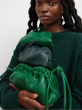 MANSUR GAVRIEL - Green Cloud Clutch and Shoulder Bag